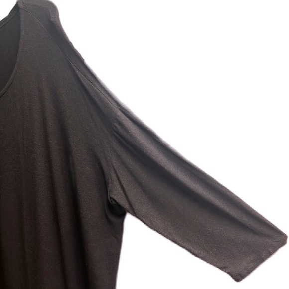 Eileen Fisher, 95% Viscose, Loungewear, Scoop Neckline Dress,Heather Burgundy,XL - Picture 3 of 6